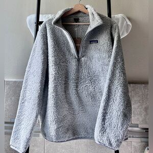 NWT Patagonia Women's Los Gatos 1/4-Zip Fleece Jacket Salt Grey - Size L
